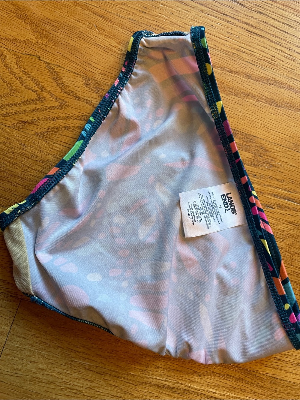 Lands' End Purple colorful mosaic butterfly Rash Guard & bikini bottom - Picture 10 of 12